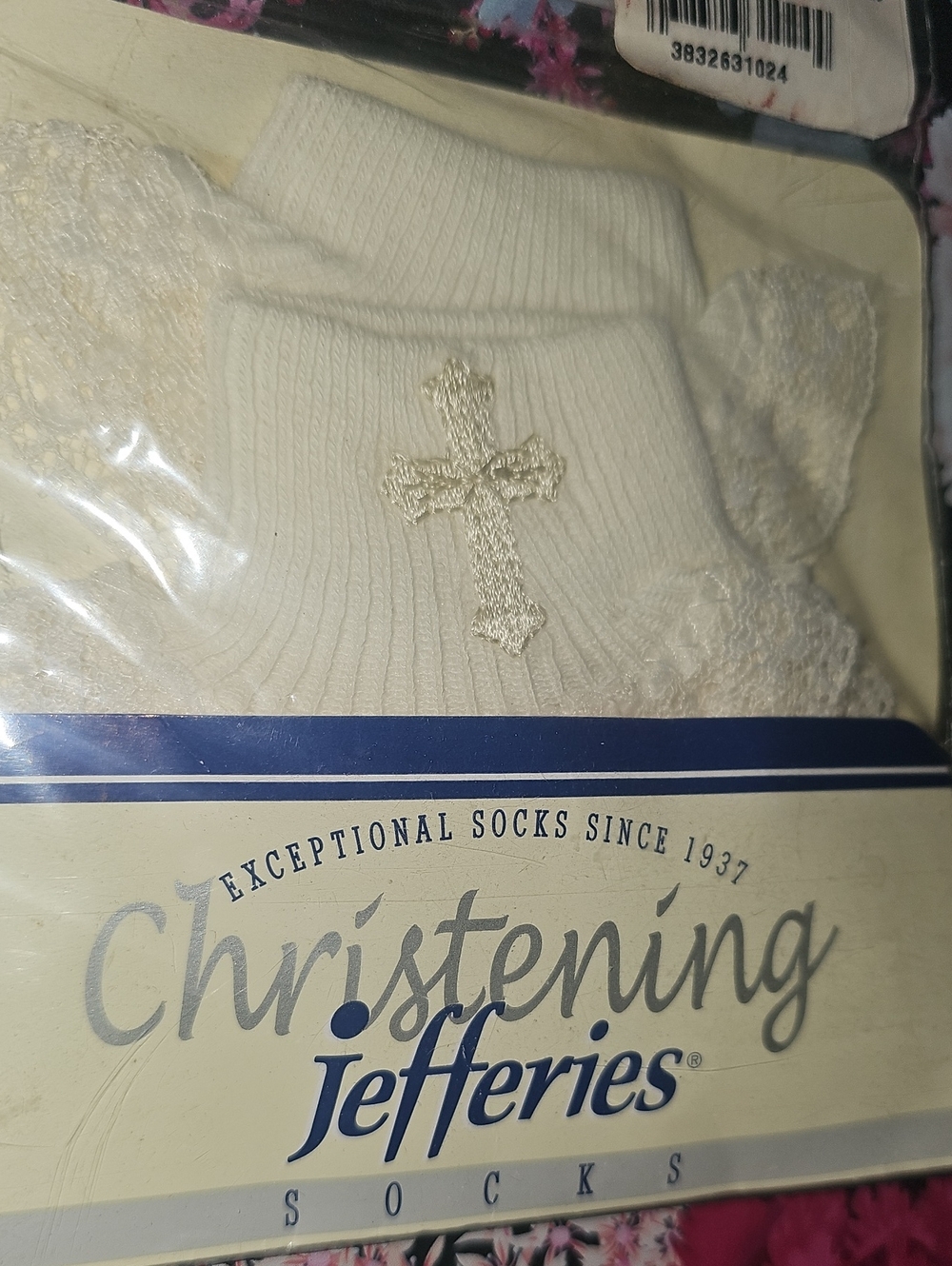 Jefferies NWT Pearl White Christening Socks Size 0-4